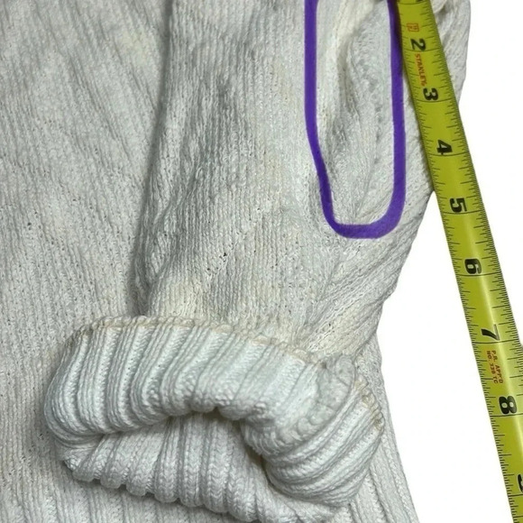 Cotton knit  chunky Sweater,men Small,Textured,ribbed,thick crew neck,Canada,vtg - Picture 10 of 11